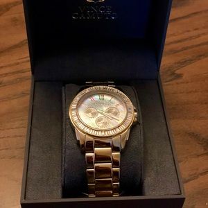 Vince Camuto Gold Watch w/ Mother of Pearl Face.